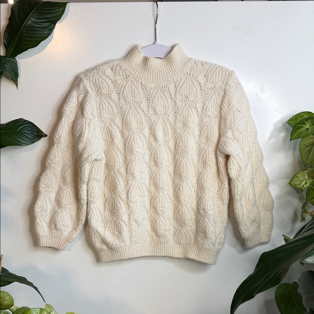 Zara Cream Turtleneck Sweater